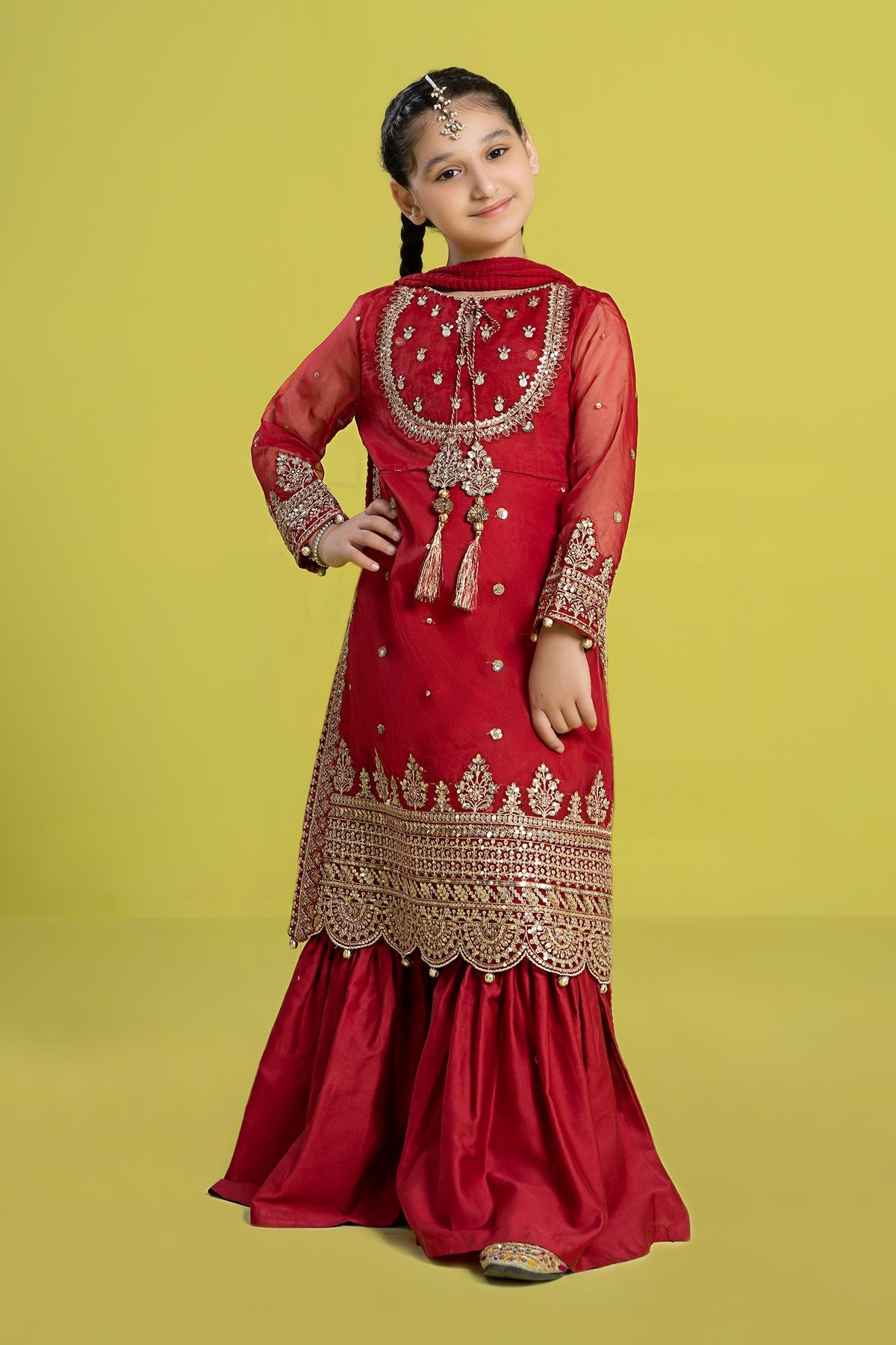 Maria B | Girls Eid Collection | MKS-EF24-37 - Khanumjan  Pakistani Clothes and Designer Dresses in UK, USA 