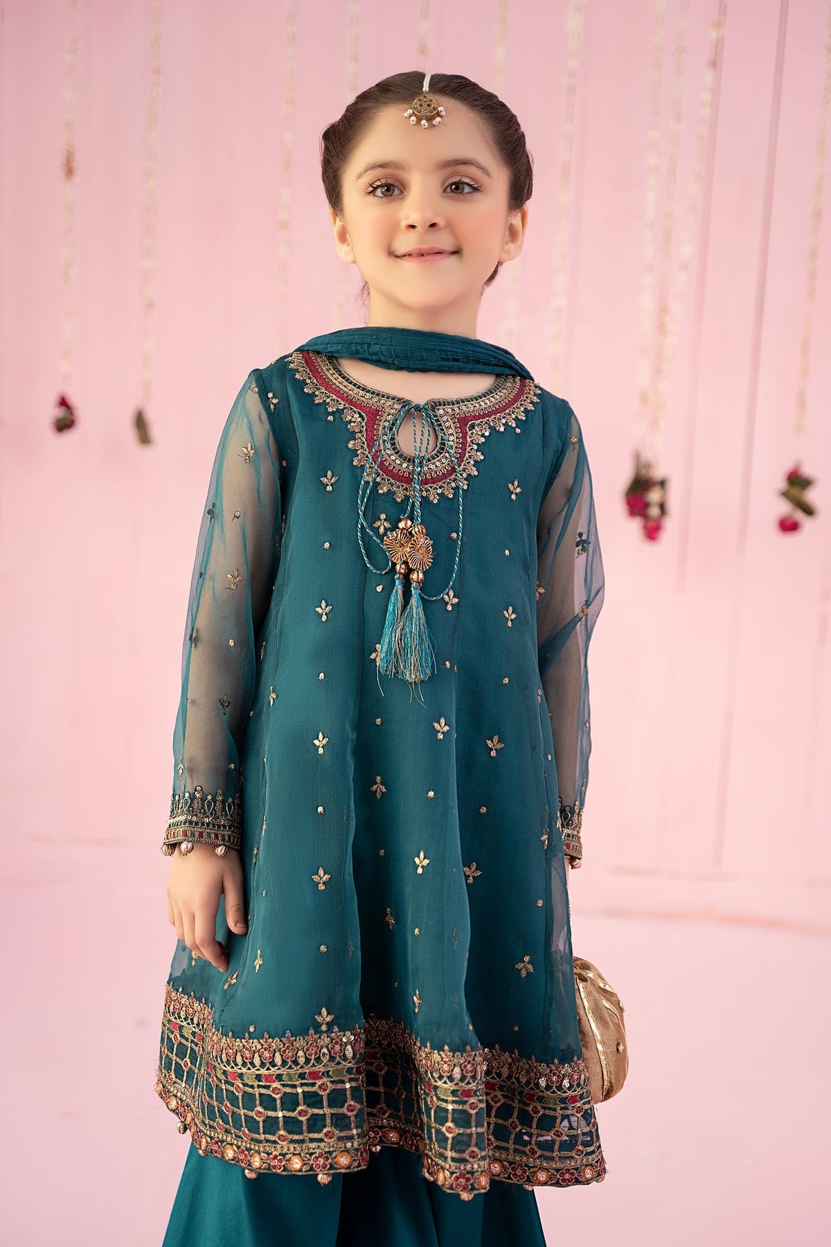 Maria B | Girls Eid Collection | MKS-EF24-16 - Khanumjan  Pakistani Clothes and Designer Dresses in UK, USA 