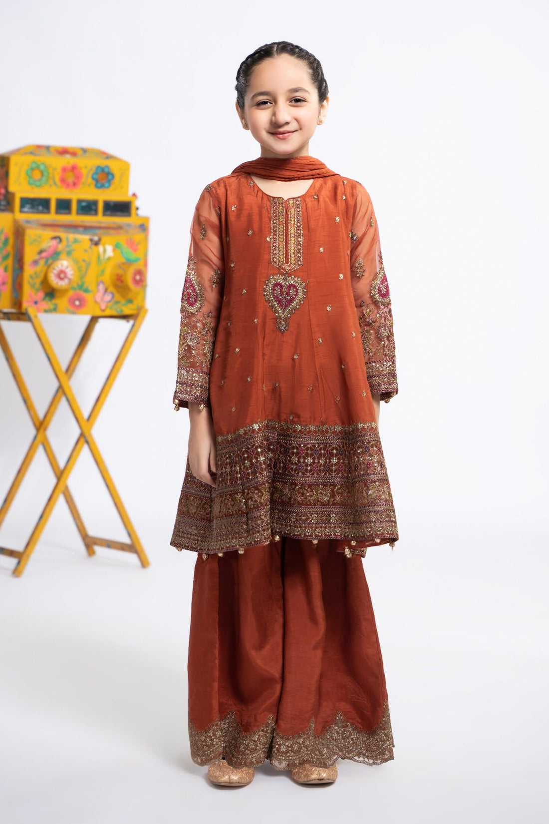 Maria B | Girls Eid Collection | MKS-EF24-46 - Khanumjan  Pakistani Clothes and Designer Dresses in UK, USA 