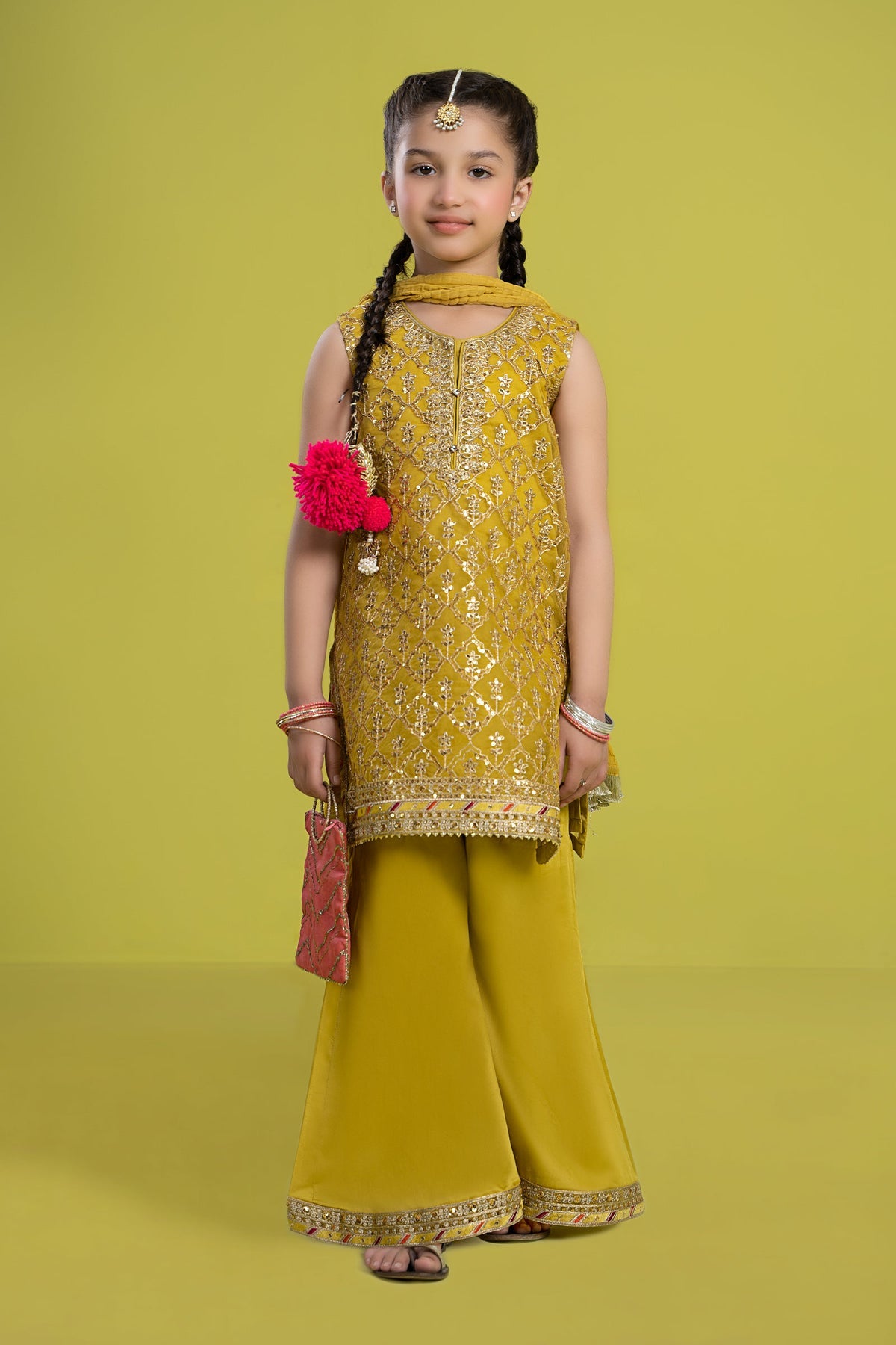Maria B | Girls Eid Collection | MKS-EF24-14 - Khanumjan  Pakistani Clothes and Designer Dresses in UK, USA 