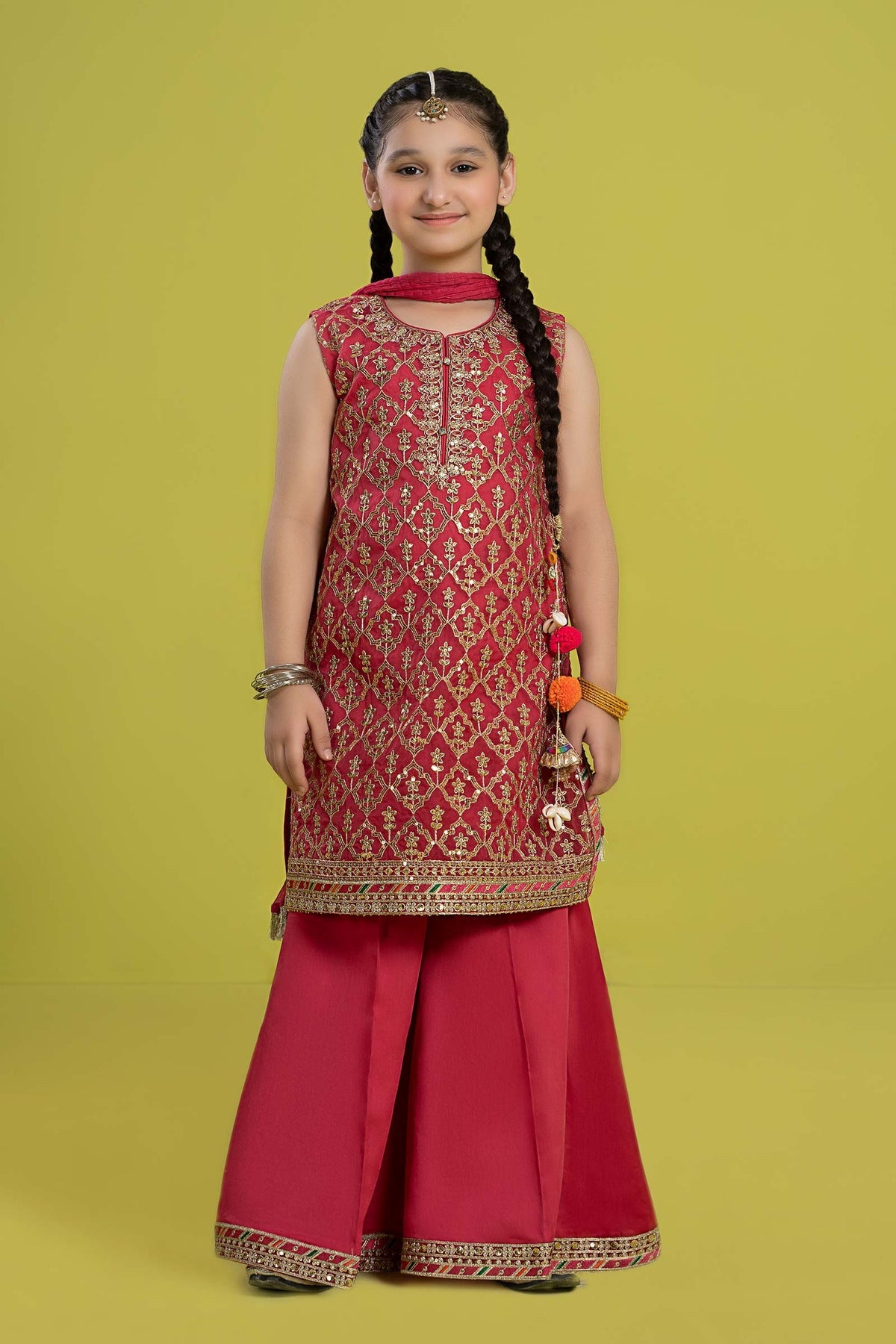 Maria B | Girls Eid Collection | MKS-EF24-14 - Khanumjan  Pakistani Clothes and Designer Dresses in UK, USA 