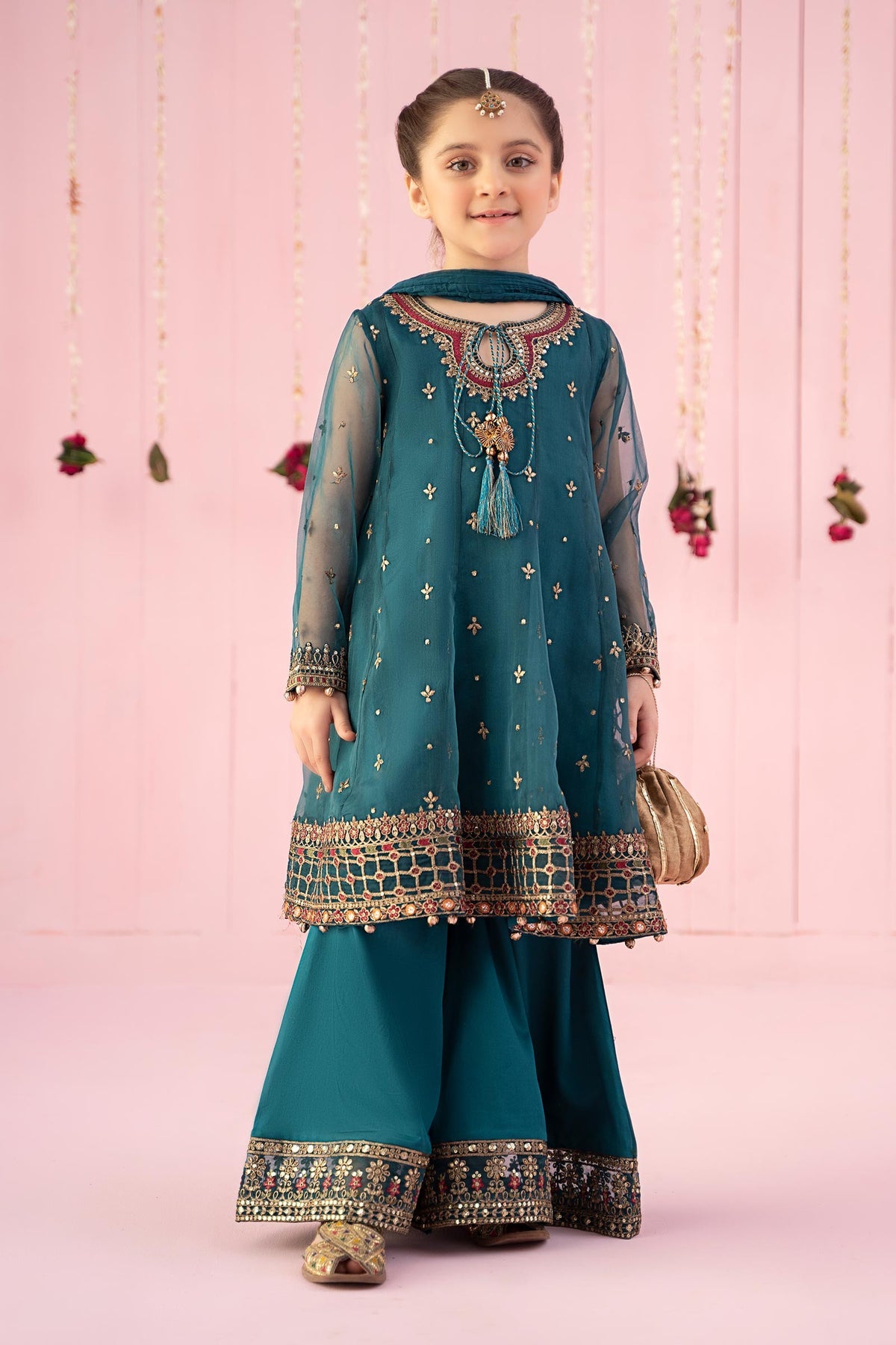 Maria B | Girls Eid Collection | MKS-EF24-16 - Khanumjan  Pakistani Clothes and Designer Dresses in UK, USA 
