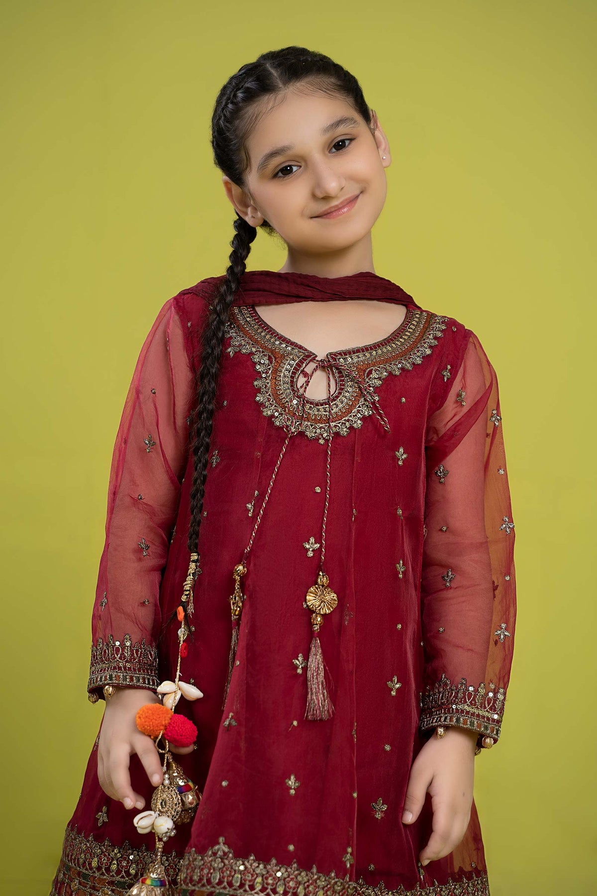 Maria B | Girls Eid Collection | MKS-EF24-16 - Khanumjan  Pakistani Clothes and Designer Dresses in UK, USA 