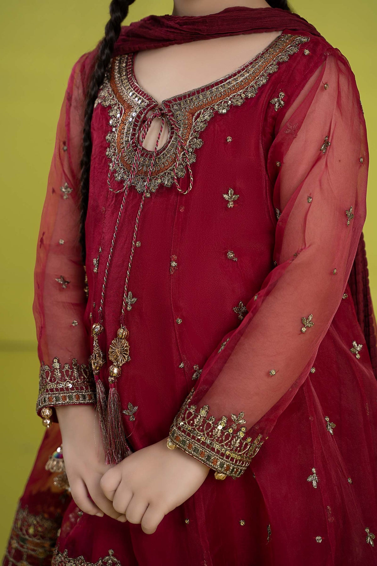 Maria B | Girls Eid Collection | MKS-EF24-16 - Khanumjan  Pakistani Clothes and Designer Dresses in UK, USA 