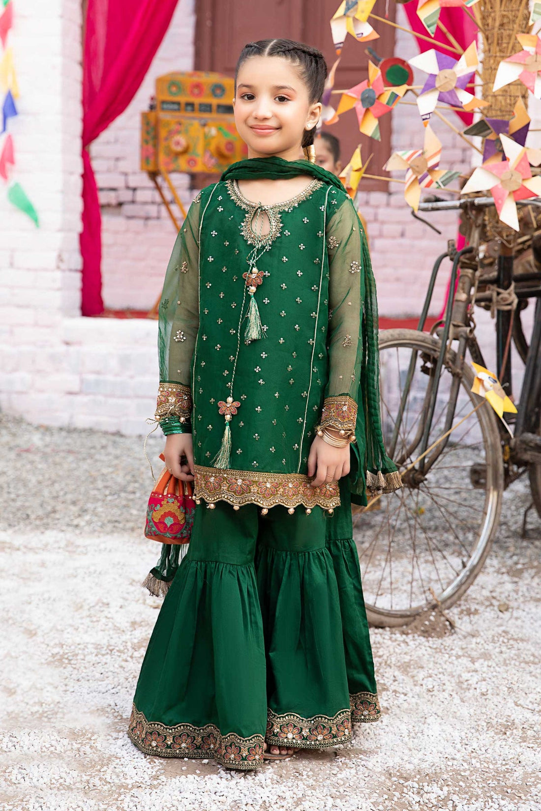 Maria B | Girls Eid Collection | MKS-EF24-21 - Khanumjan  Pakistani Clothes and Designer Dresses in UK, USA 