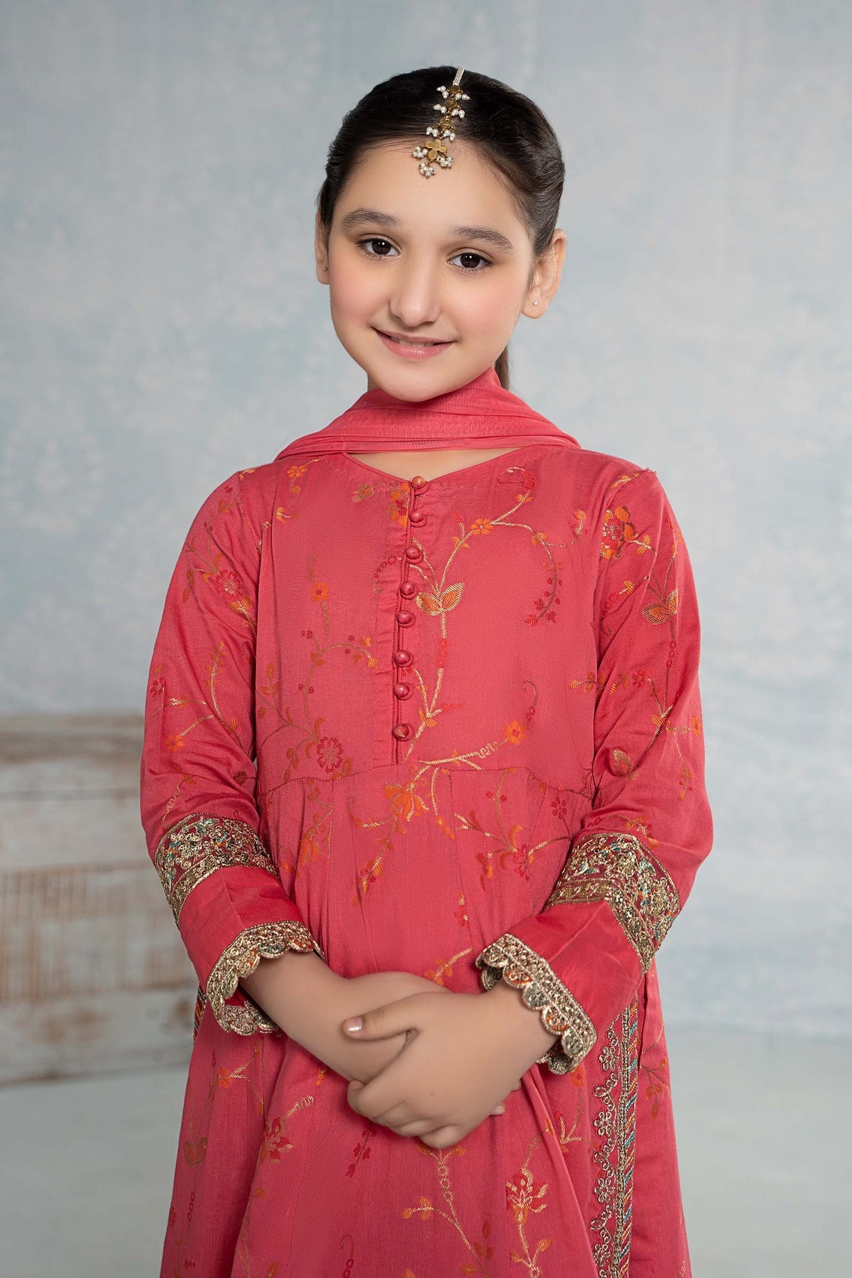 Maria B | Girls Eid Collection |  MKD-EF24-23 - Khanumjan  Pakistani Clothes and Designer Dresses in UK, USA 