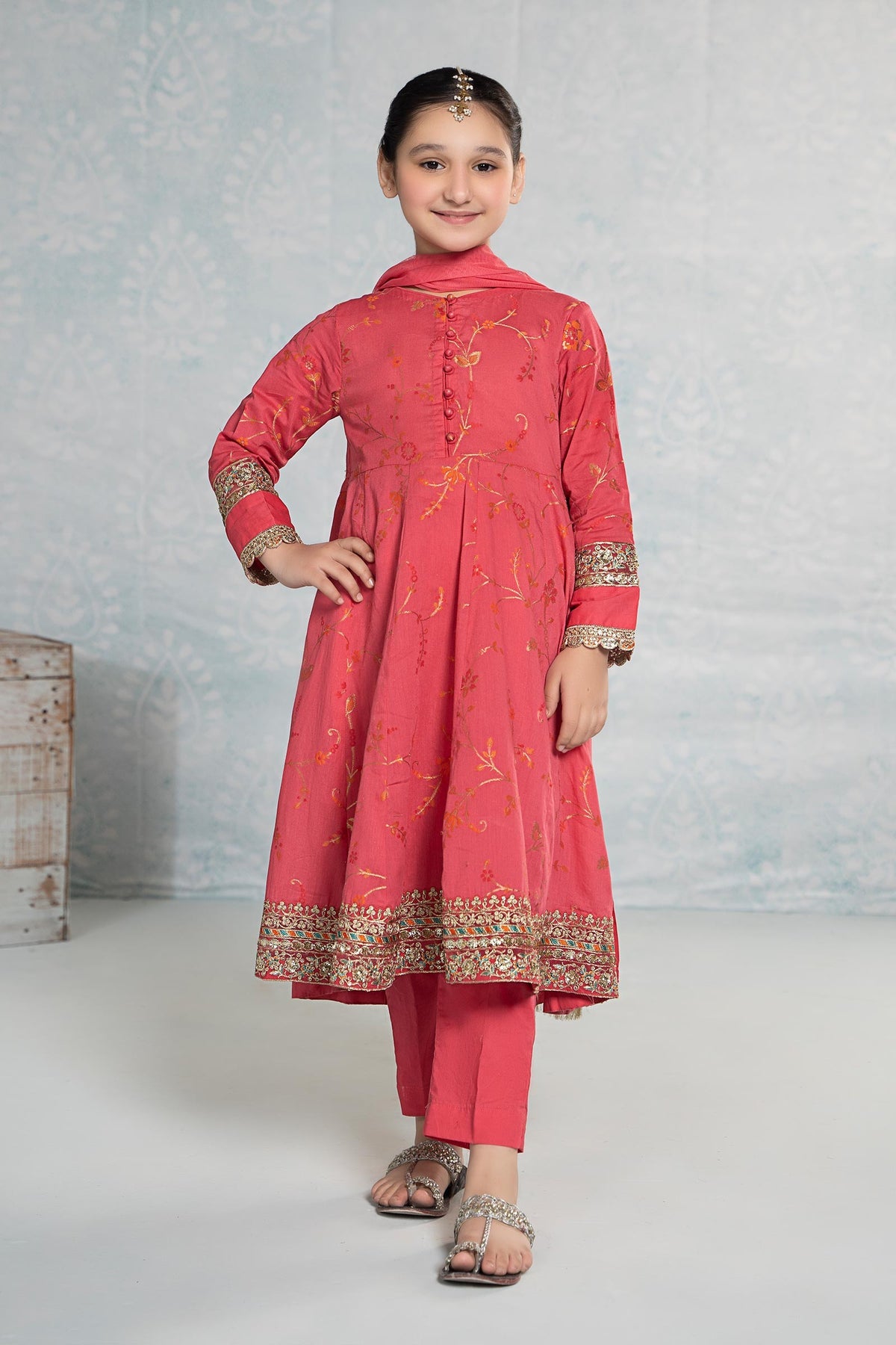 Maria B | Girls Eid Collection |  MKD-EF24-23 - Khanumjan  Pakistani Clothes and Designer Dresses in UK, USA 