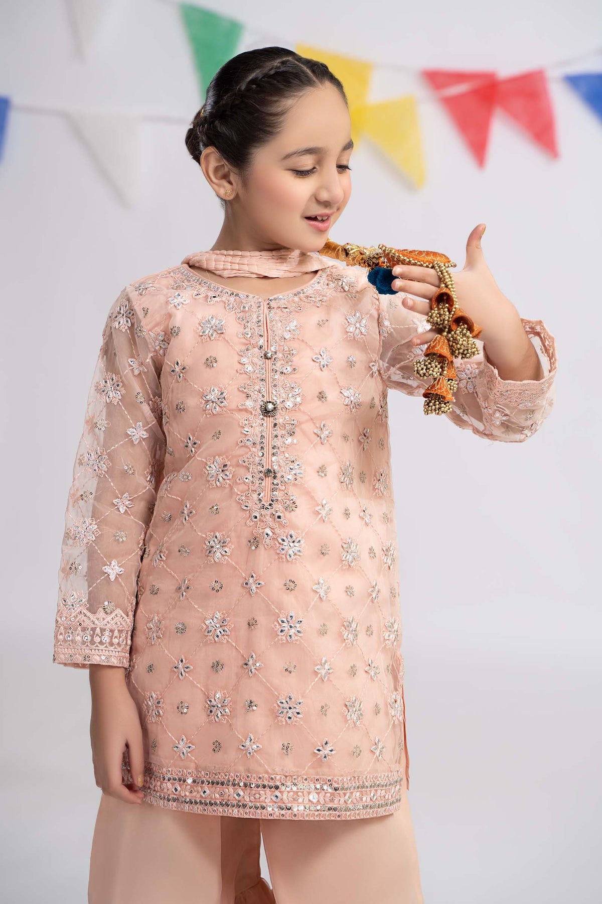 Maria B | Girls Eid Collection | MKS-EF24-11 - Khanumjan  Pakistani Clothes and Designer Dresses in UK, USA 