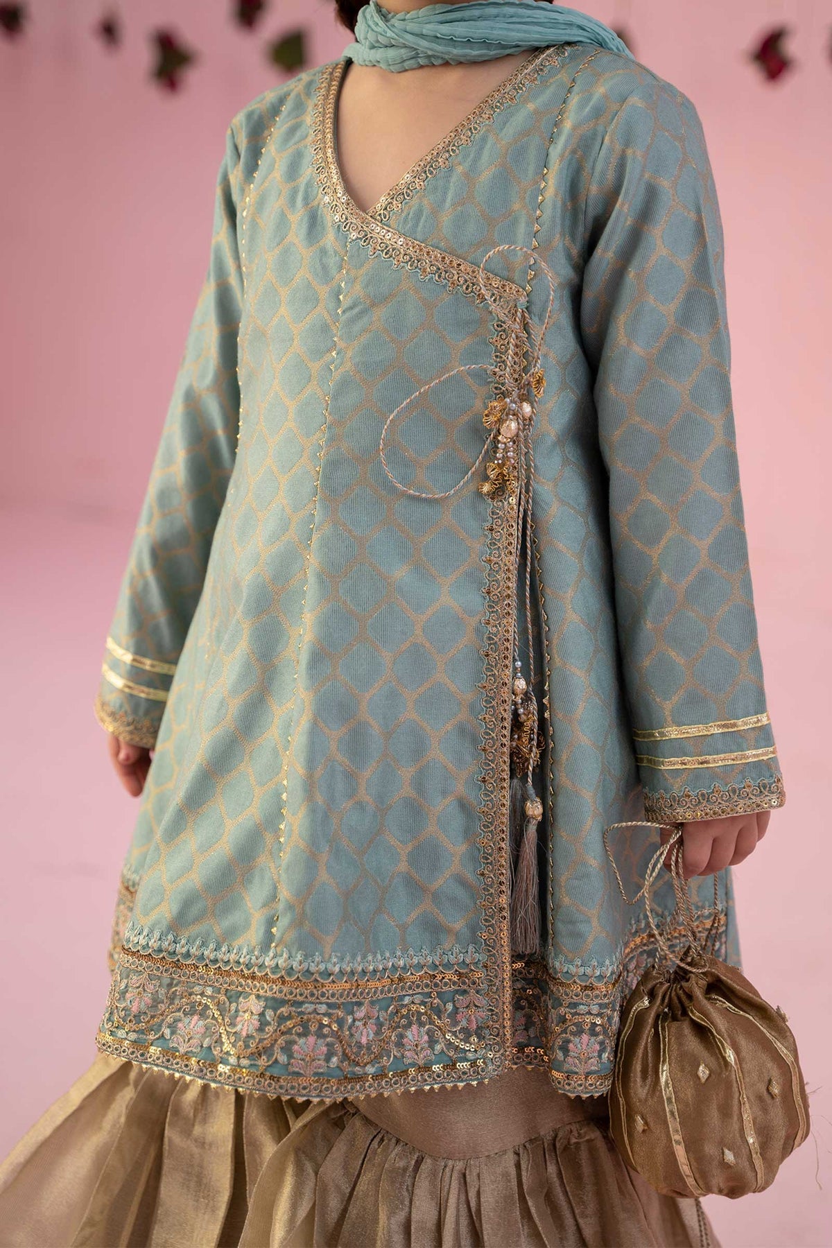 Maria B | Girls Eid Collection | MKS-EF24-13 - Khanumjan  Pakistani Clothes and Designer Dresses in UK, USA 