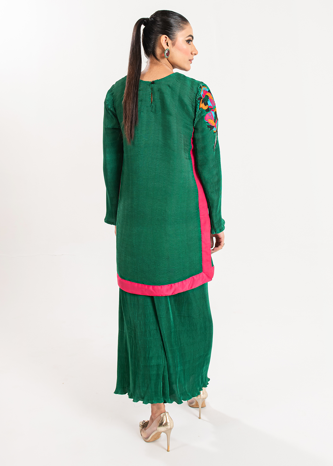 Maria Osama Khan | Claire Pleated Silk | Ivy - Khanumjan  Pakistani Clothes and Designer Dresses in UK, USA 