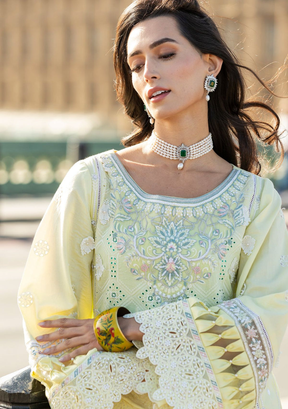 Meem | Luxury Eid Lawn 24 | MD-08 YELLOW - Khanumjan  Pakistani Clothes and Designer Dresses in UK, USA 