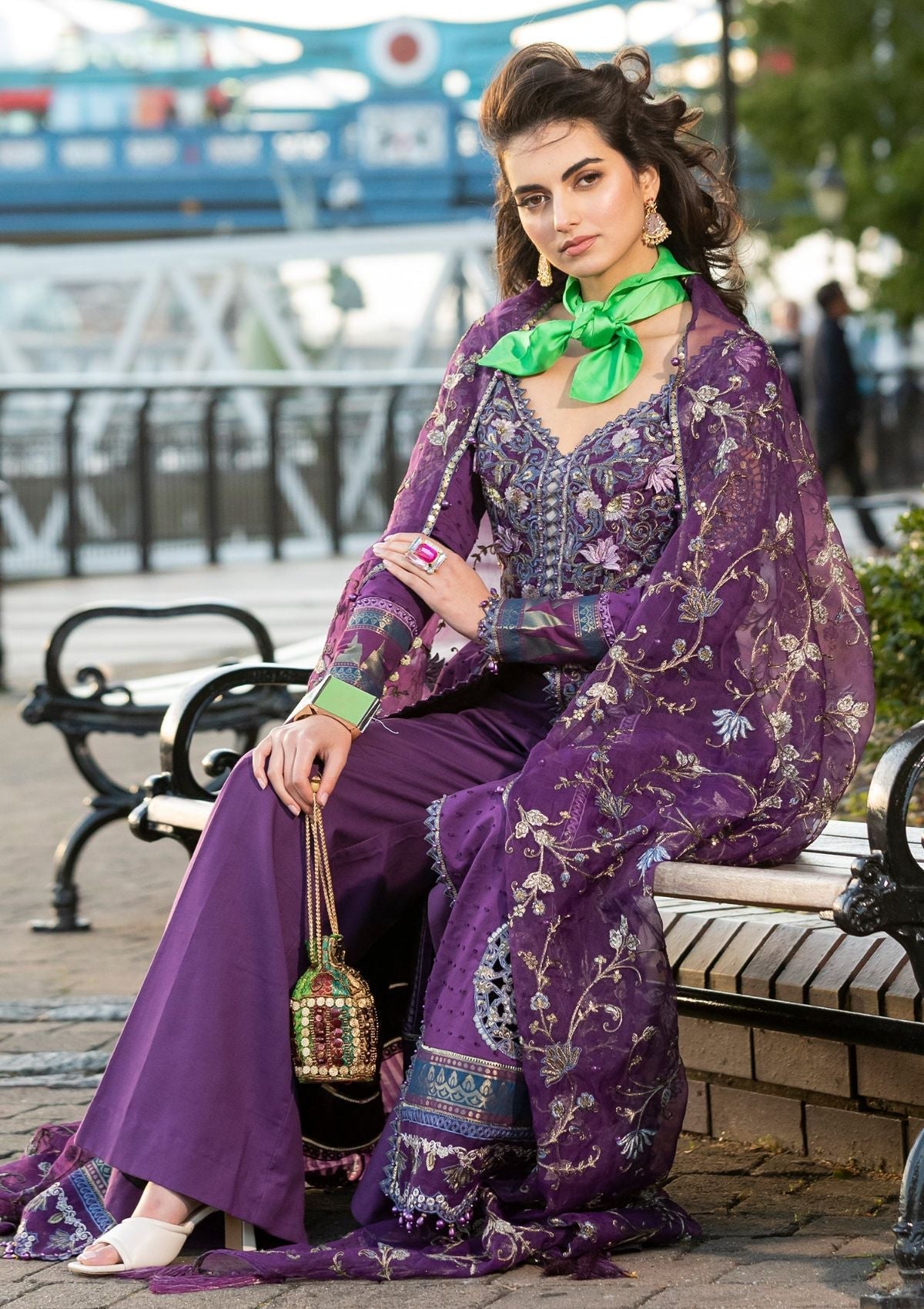 Meem | Luxury Eid Lawn 24 | MD-06 PURPLE - Khanumjan  Pakistani Clothes and Designer Dresses in UK, USA 