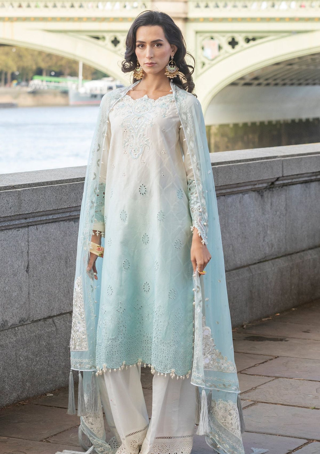 Meem | Luxury Eid Lawn 24 | MD-07 BLUE - Khanumjan  Pakistani Clothes and Designer Dresses in UK, USA 