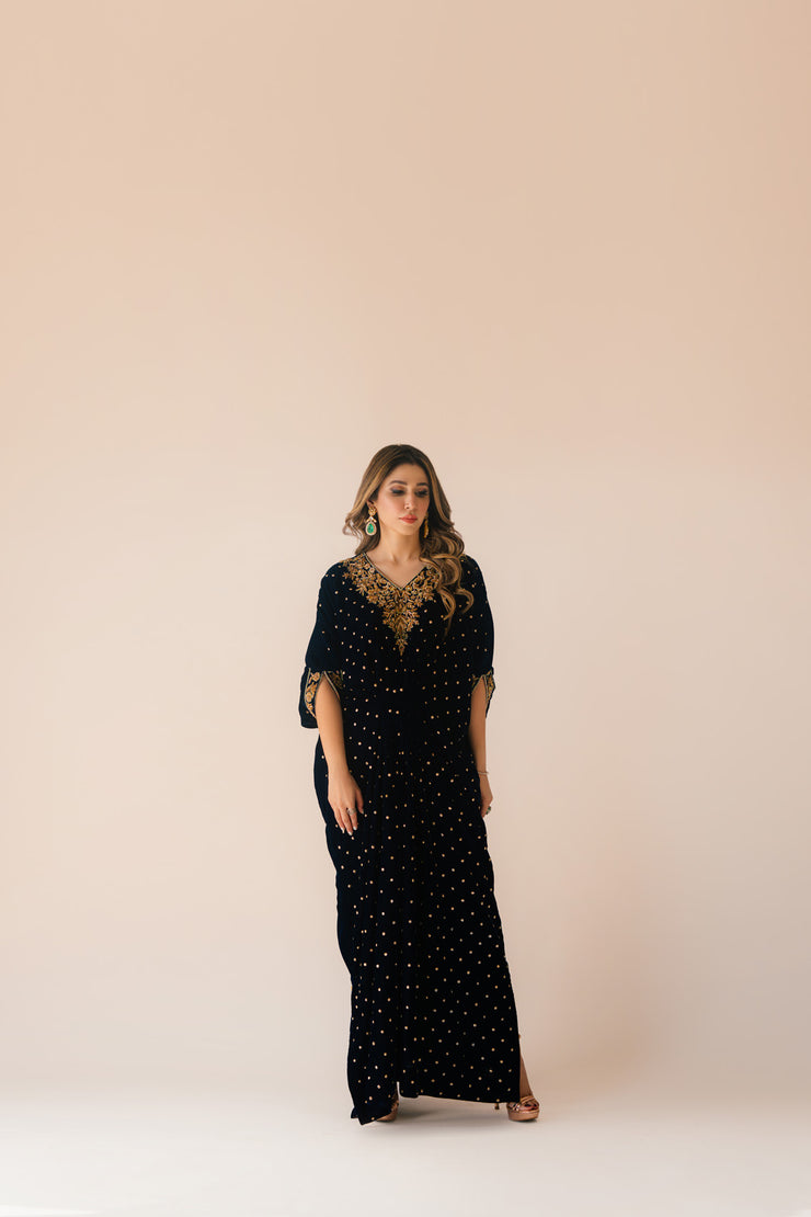 Sammy K | Velvet Festive Edit | Navy Blue Caftan