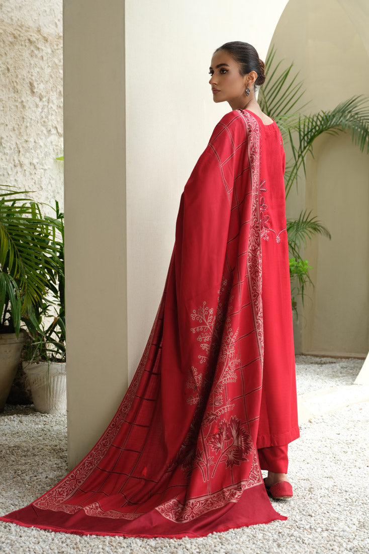 Marjjan | Aangan Embroidered Viscose |   MDS-75 (RED)