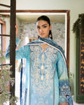 Roheenaz | Flora Printed Lawn | Azure - Khanumjan  Pakistani Clothes and Designer Dresses in UK, USA 