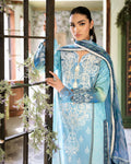 Roheenaz | Flora Printed Lawn | Azure - Khanumjan  Pakistani Clothes and Designer Dresses in UK, USA 