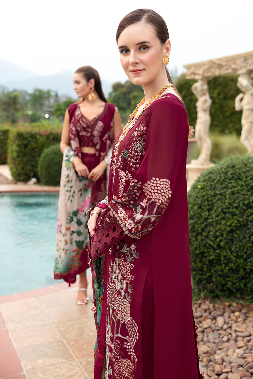 Ramsha | Andaz Collection | CRIMSON GLOW - Khanumjan  Pakistani Clothes and Designer Dresses in UK, USA 