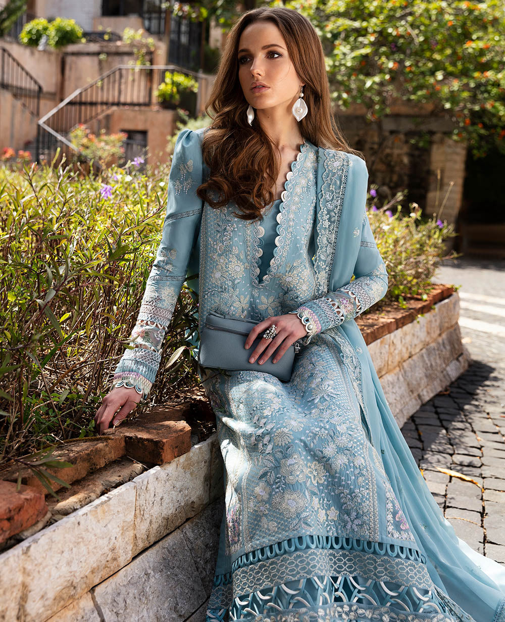 Republic Womenswear | Ilana Eid Luxury Lawn | Azure - Khanumjan  Pakistani Clothes and Designer Dresses in UK, USA 