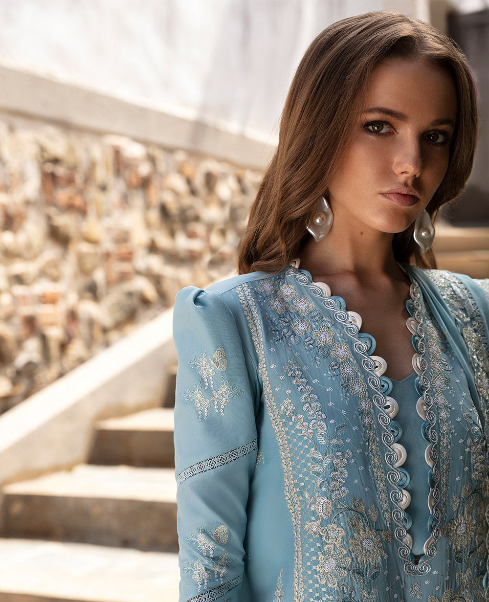 Republic Womenswear | Ilana Eid Luxury Lawn | Azure - Khanumjan  Pakistani Clothes and Designer Dresses in UK, USA 