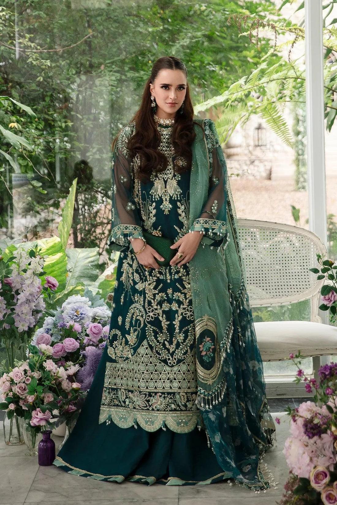 AJR Couture | Alif Luxury Wedding Formals 23 | Teal - Khanumjan  Pakistani Clothes and Designer Dresses in UK, USA 