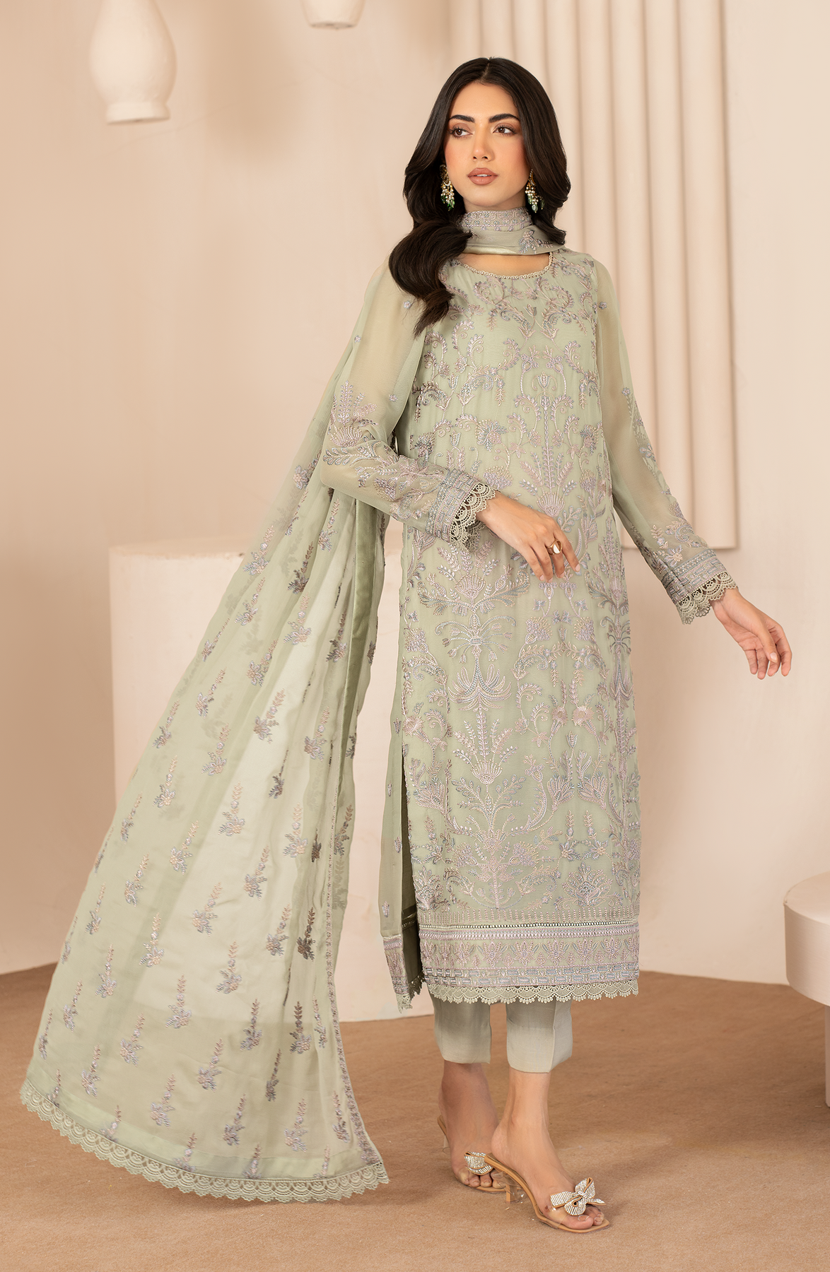 Zarif | Chiffon Edit  | ZL 04 AFSA - Khanumjan  Pakistani Clothes and Designer Dresses in UK, USA 