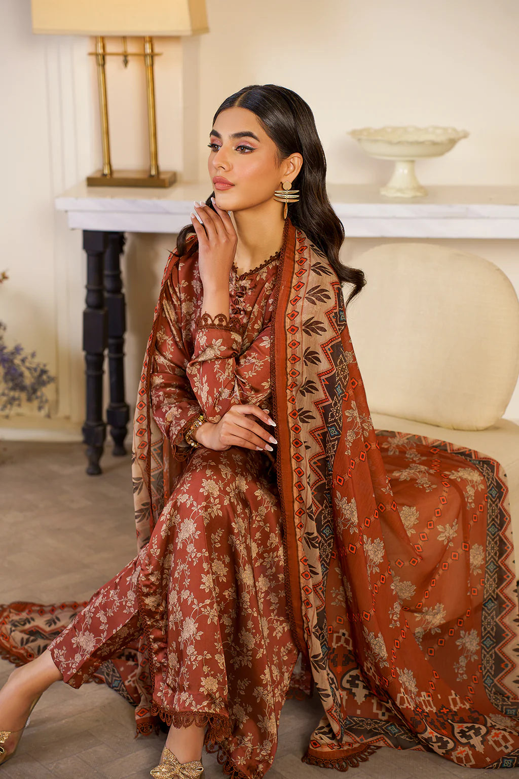 Zarif | Prints 24 | ZSP 06 BRONZE - Khanumjan  Pakistani Clothes and Designer Dresses in UK, USA 