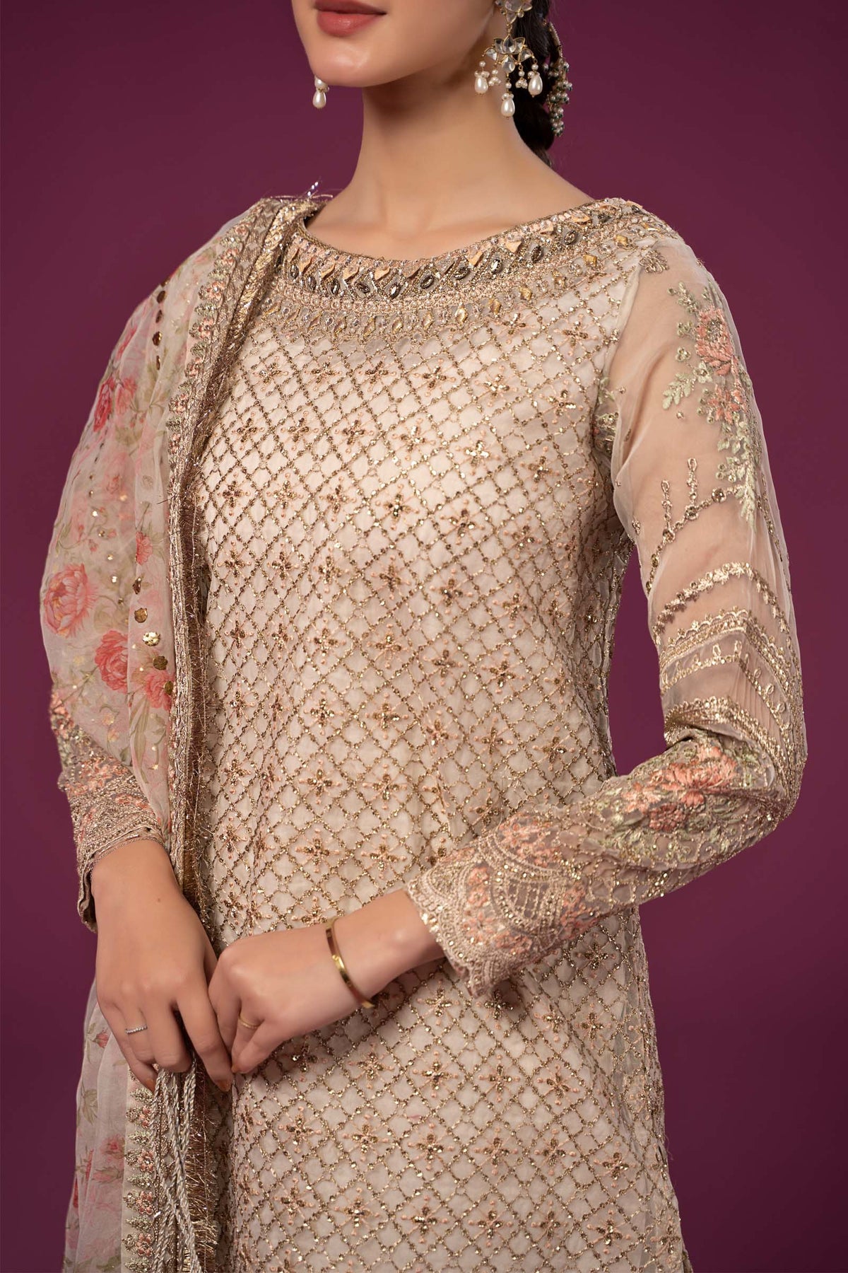 Maria B | Formal Wears | SF-EF24-01 - Khanumjan  Pakistani Clothes and Designer Dresses in UK, USA 