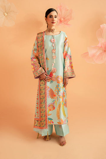 Imrozia Premium | Amelia Printed Silk | SP-155 Mint Mirage