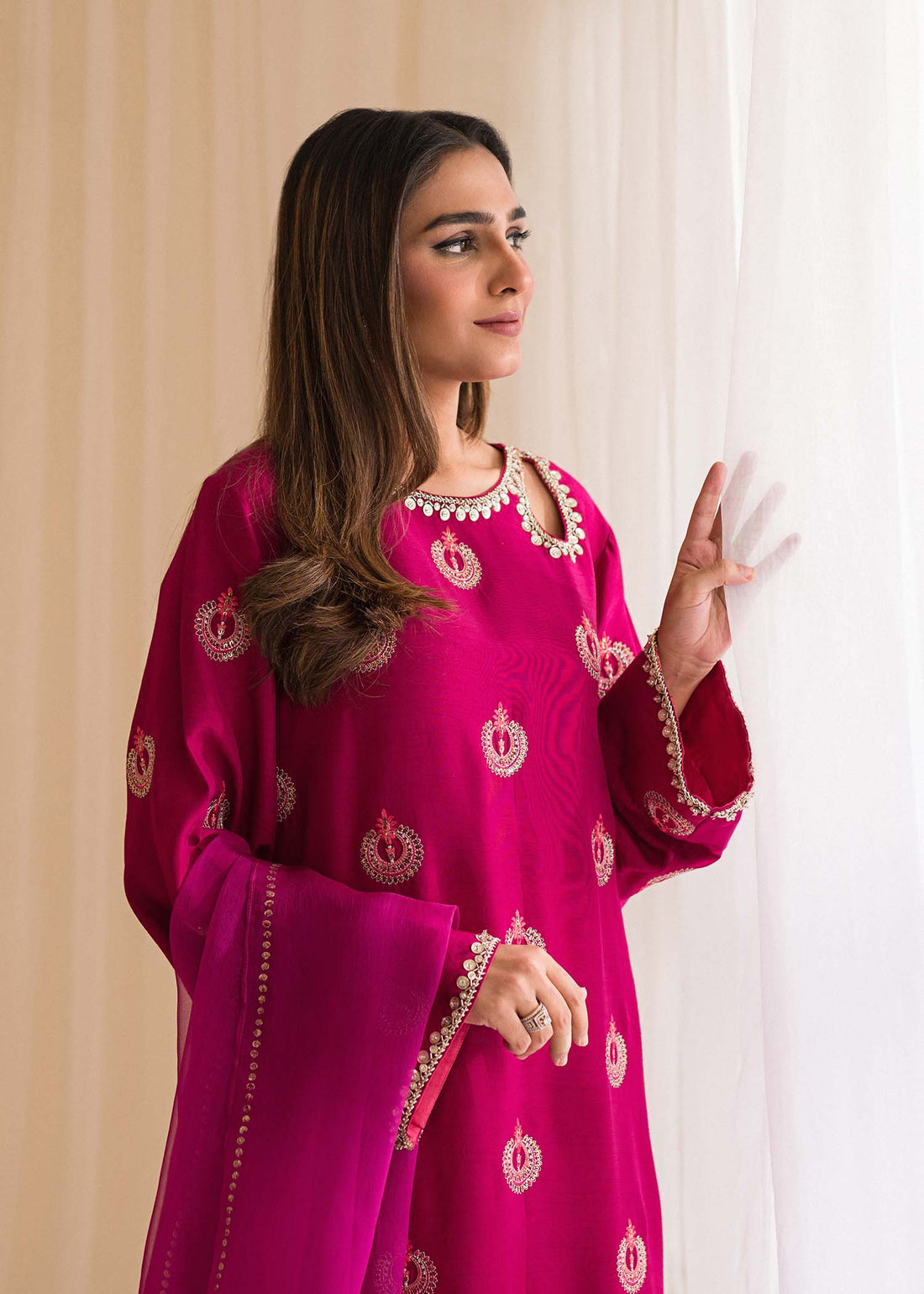 Sadaf Fawad Khan | Lyla Festive Pret | Punchy Pink - Khanumjan  Pakistani Clothes and Designer Dresses in UK, USA 