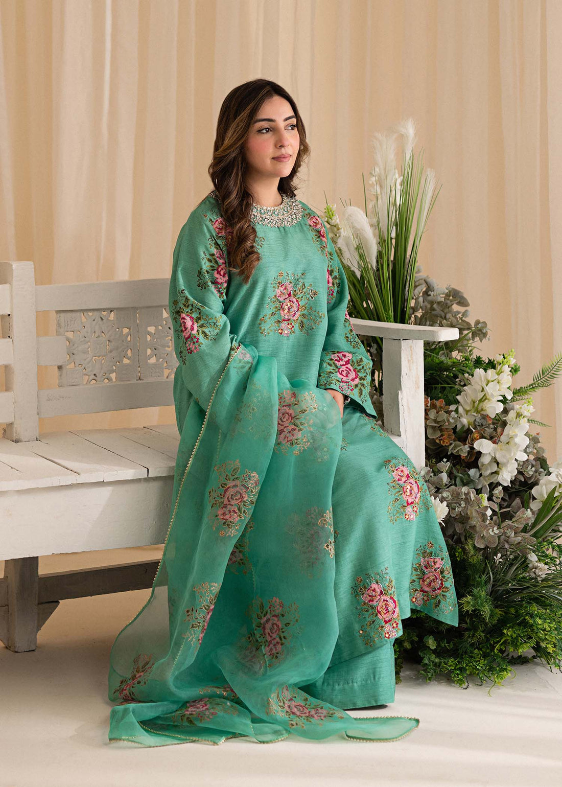 Sadaf Fawad Khan | Lyla Festive Pret | Dorothy Turquoise - Khanumjan  Pakistani Clothes and Designer Dresses in UK, USA 