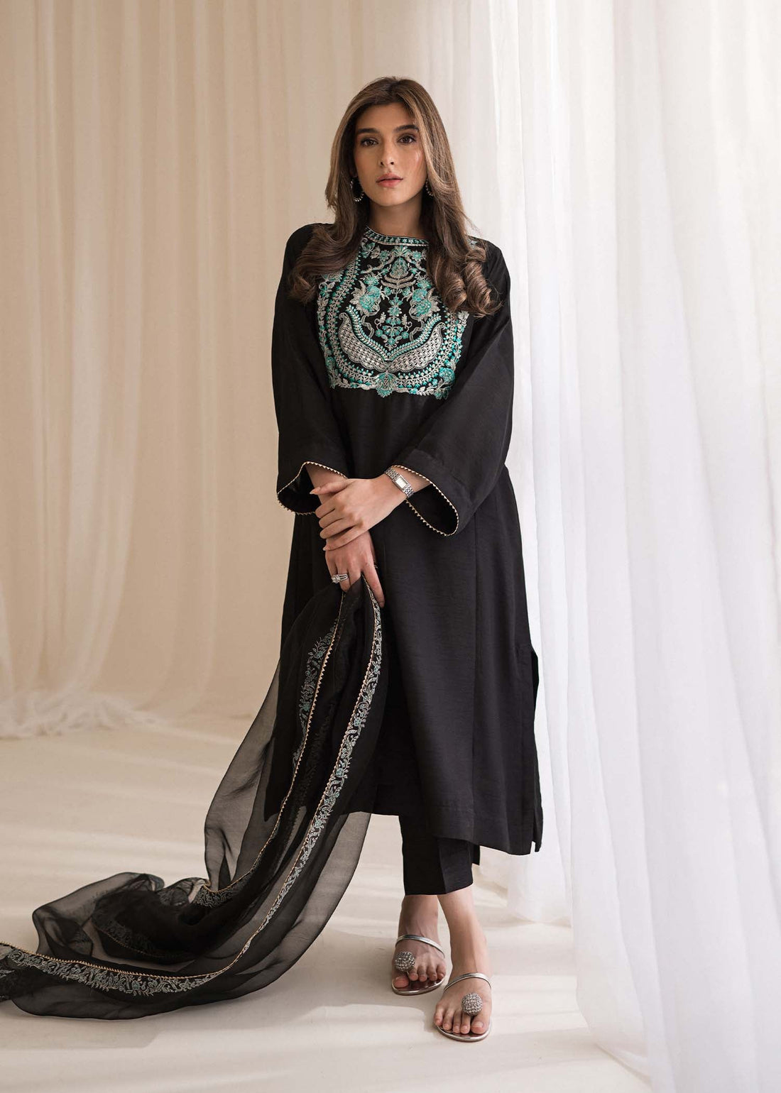 Sadaf Fawad Khan | Lyla Festive Pret | Black Pool - Khanumjan  Pakistani Clothes and Designer Dresses in UK, USA 