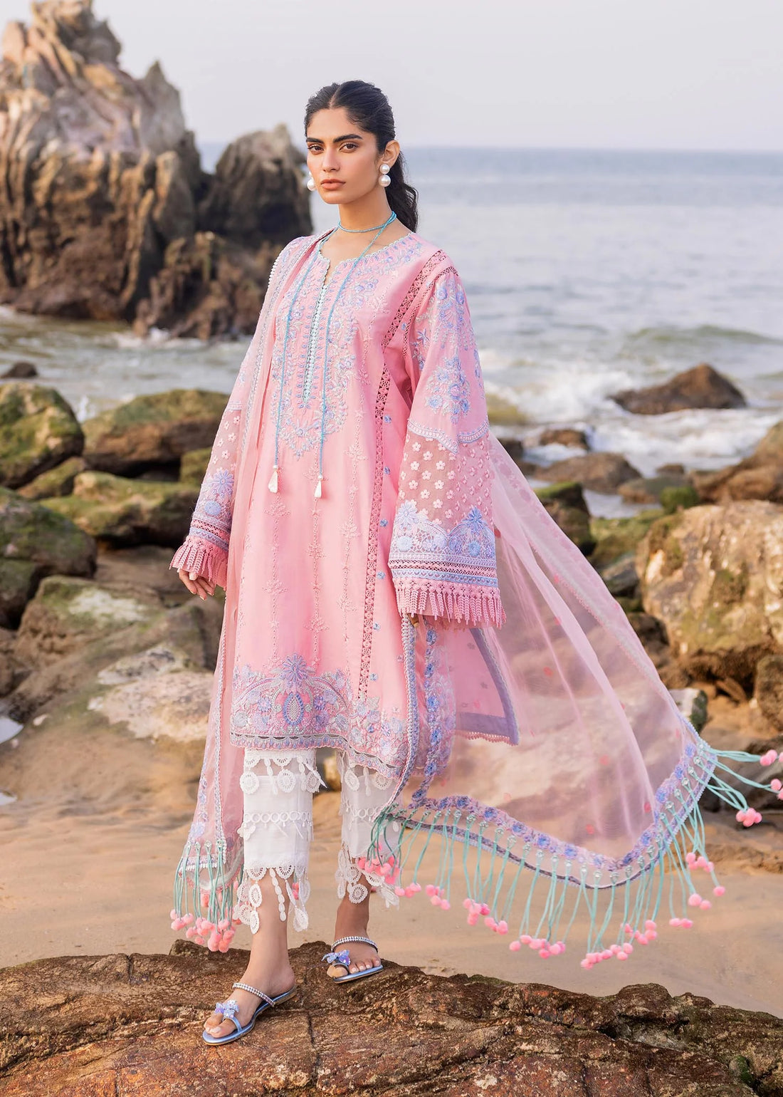 Sadaf Fawad Khan | Siraa Luxury Lawn 24| Amira (B) - Khanumjan  Pakistani Clothes and Designer Dresses in UK, USA 