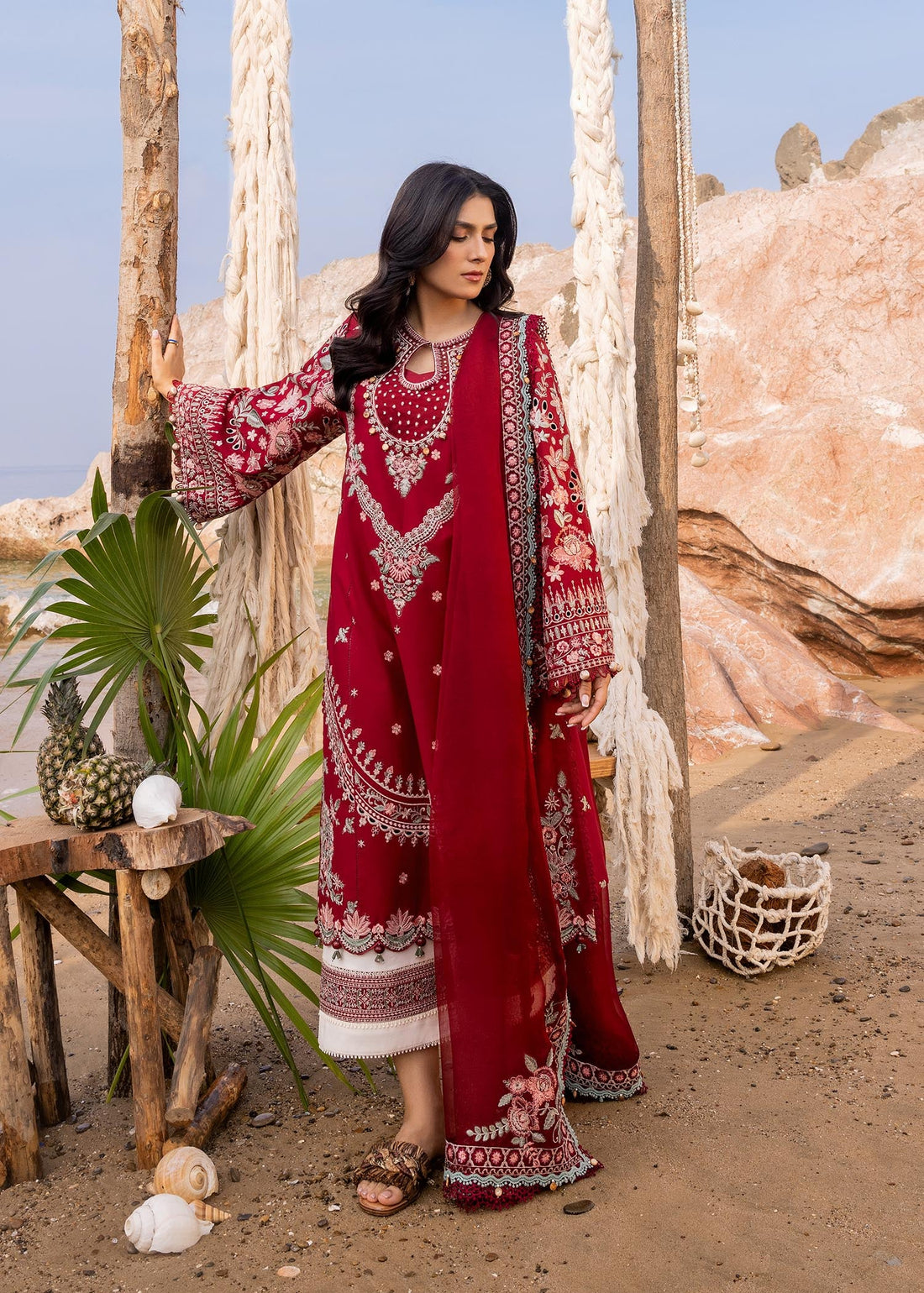 Sadaf Fawad Khan | Siraa Luxury Lawn 24| Calah (A) - Khanumjan  Pakistani Clothes and Designer Dresses in UK, USA 