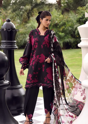 Elaf Premium | Belladore Prints Chiffon 26 |EPA-4A SCARLET