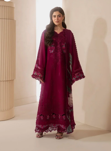 Elaf Premium | E Craft Chikankari 26 |EHC-4A GARNET