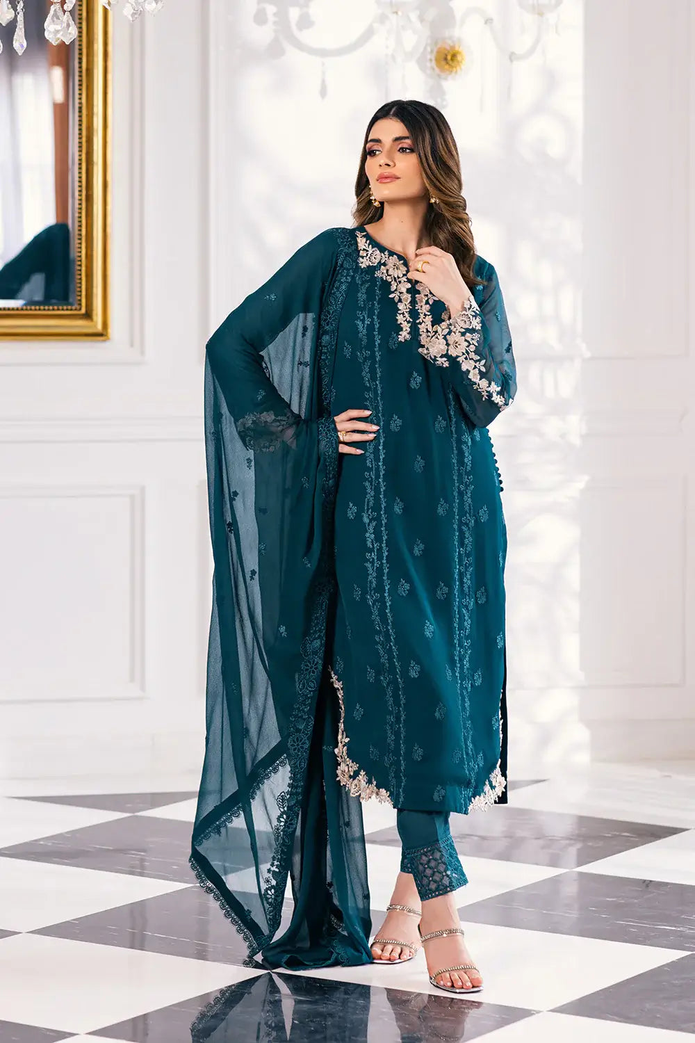 Azure | Embroidered Ensembles 23 | Seaweed - Khanumjan  Pakistani Clothes and Designer Dresses in UK, USA 