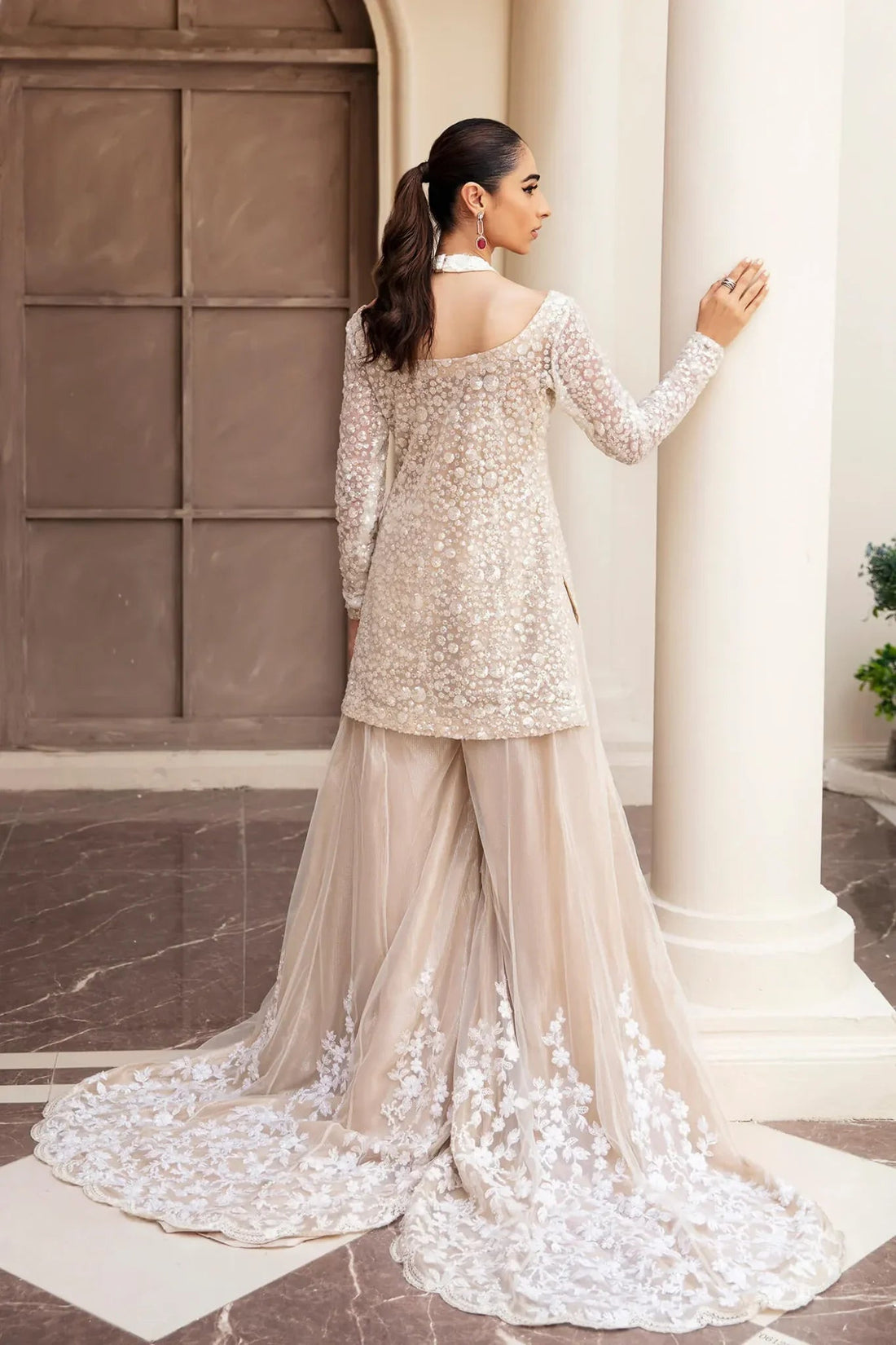 Musferah Saad | Symphony Wedding Formals | Radiant Pearl