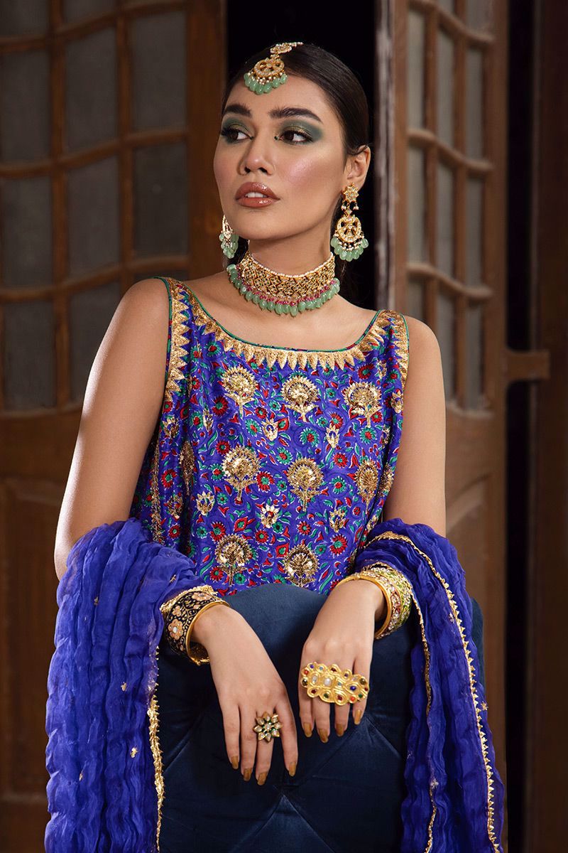 The Pink Tree Company | Wedding Wear | COBALT BLUE - Khanumjan  Pakistani Clothes and Designer Dresses in UK, USA 