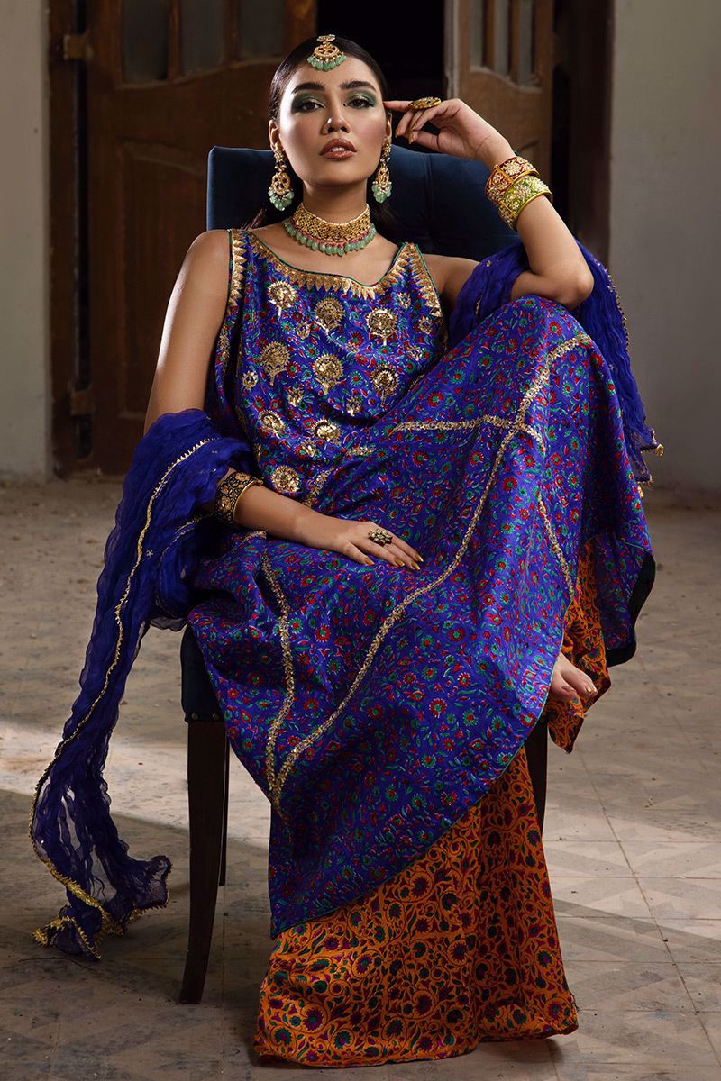 The Pink Tree Company | Wedding Wear | COBALT BLUE - Khanumjan  Pakistani Clothes and Designer Dresses in UK, USA 