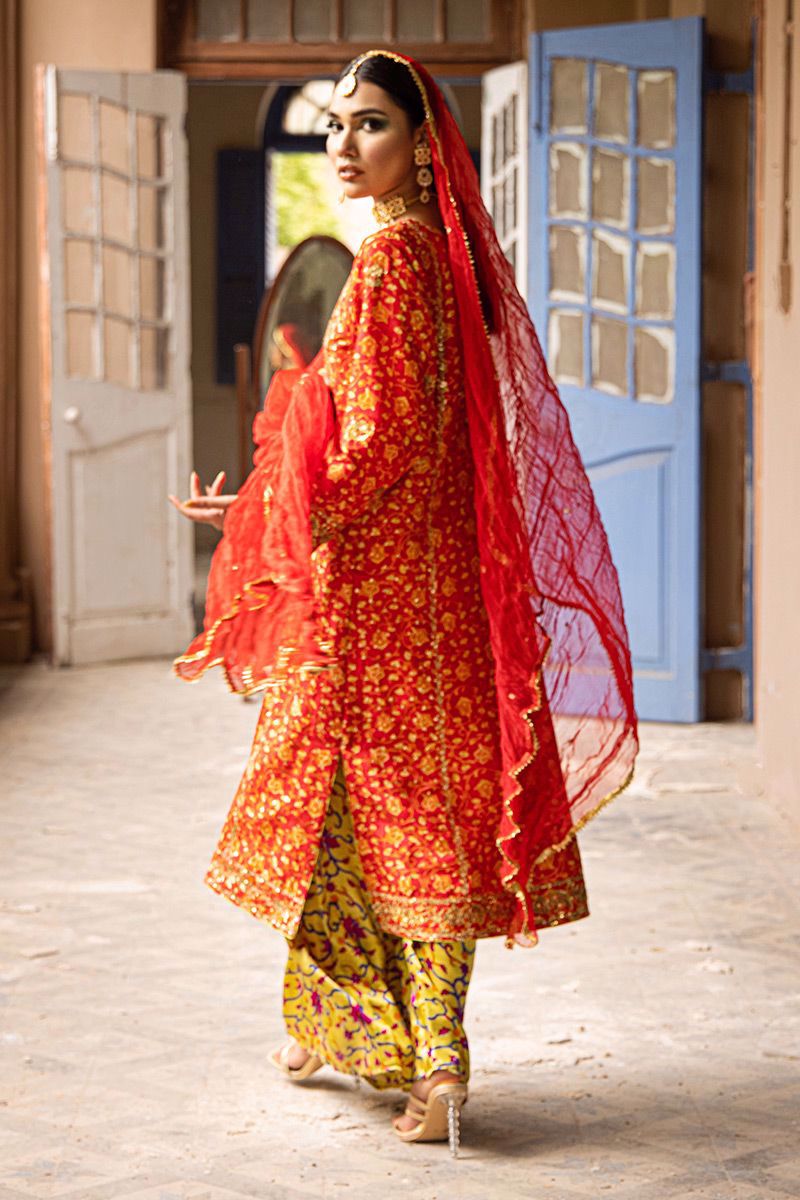 The Pink Tree Company | Wedding Wear | TANGERINE IN RED - Khanumjan  Pakistani Clothes and Designer Dresses in UK, USA 