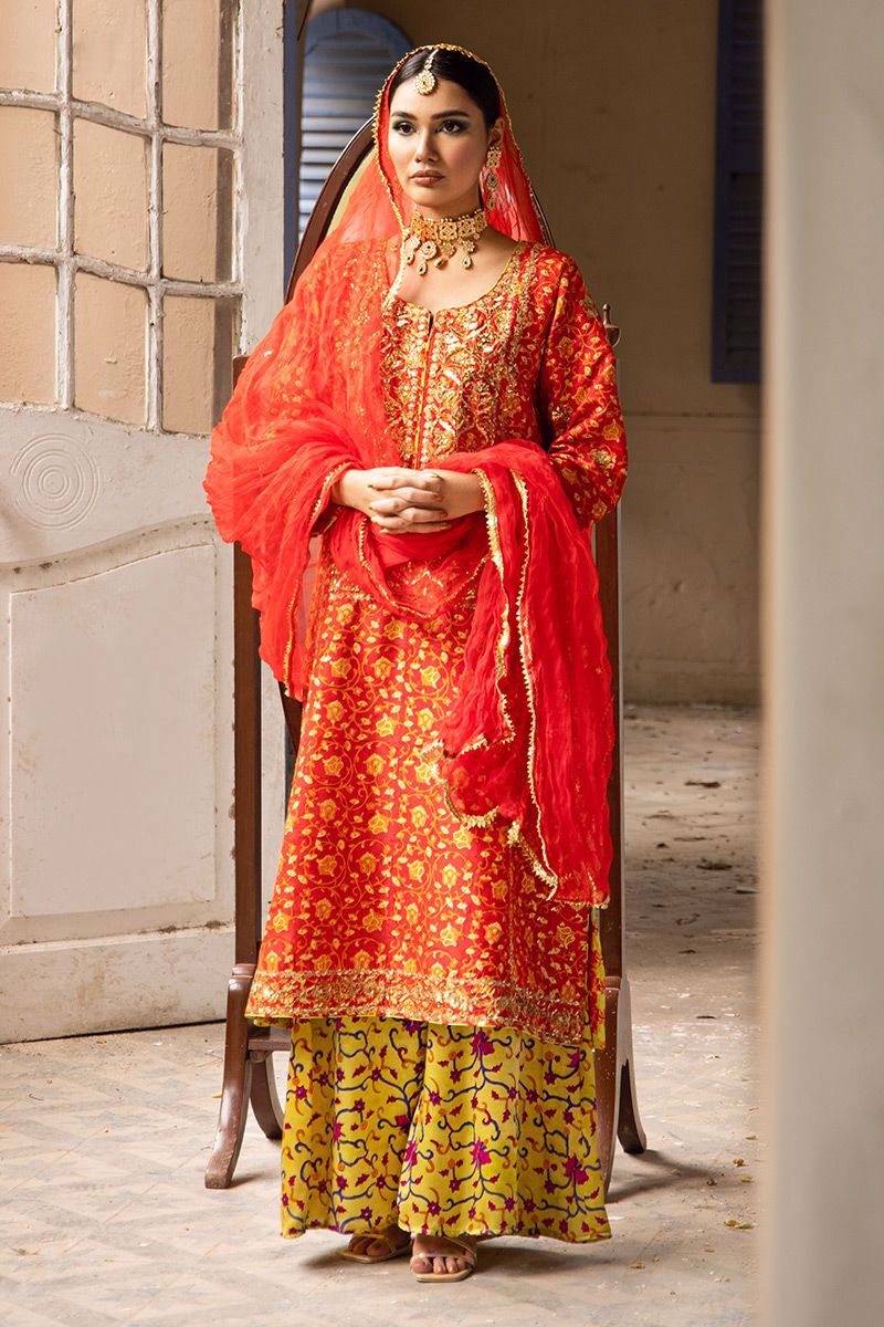 The Pink Tree Company | Wedding Wear | TANGERINE IN RED - Khanumjan  Pakistani Clothes and Designer Dresses in UK, USA 