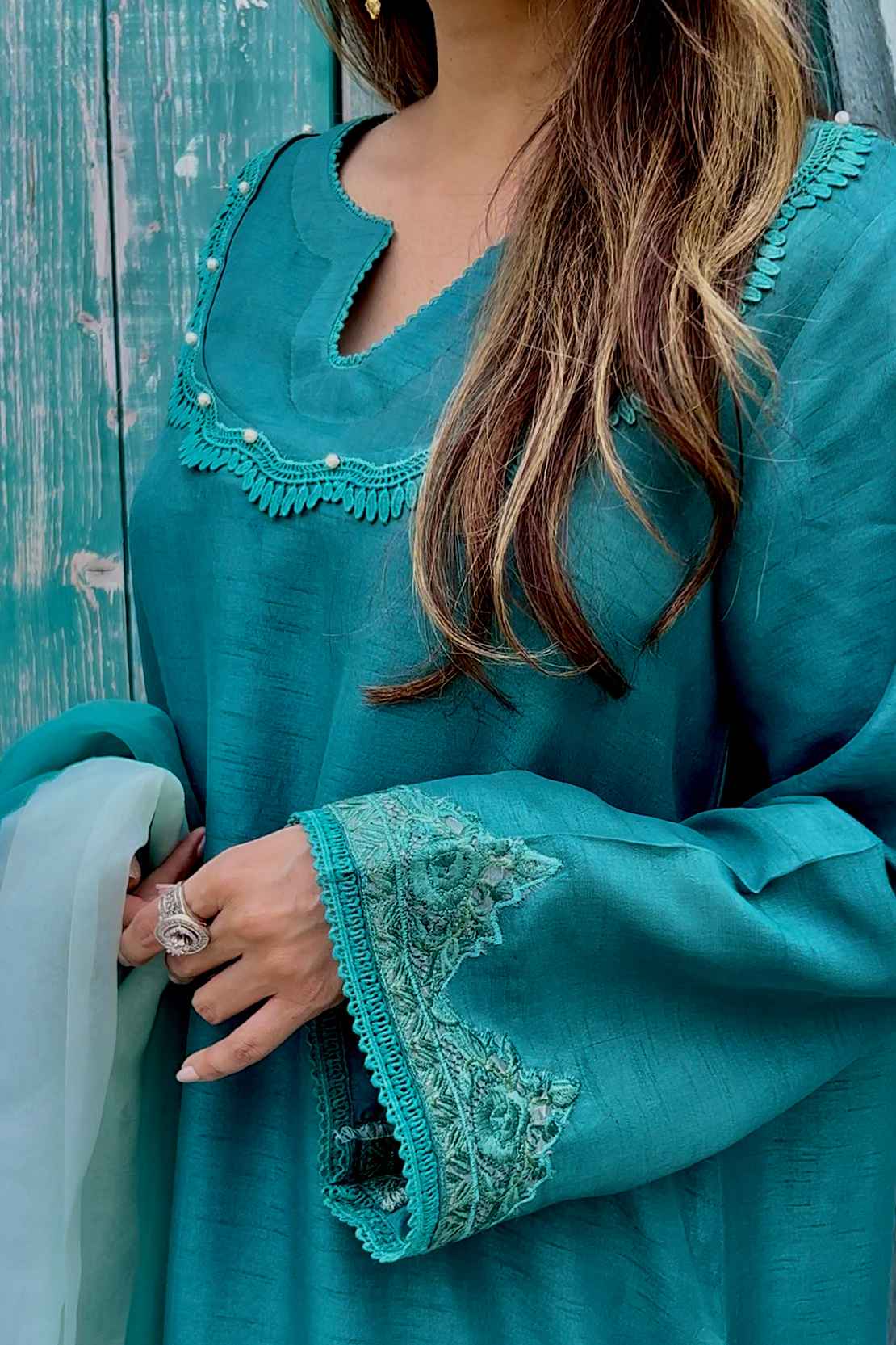 Leon | Leon Luxe Collection | TEAL BLUE - Khanumjan  Pakistani Clothes and Designer Dresses in UK, USA 