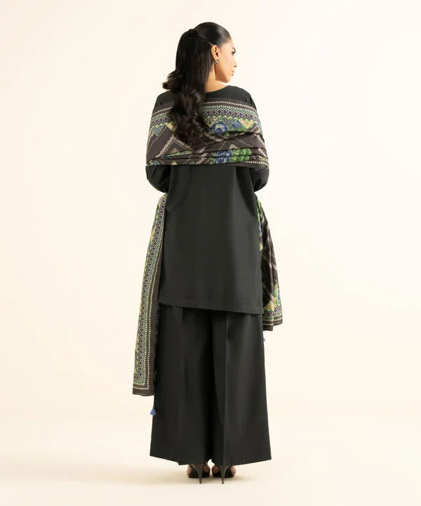Sapphire | Fall Winter 25 | 3 Piece - Embroidered Raw Silk Suit U3FELX25V847