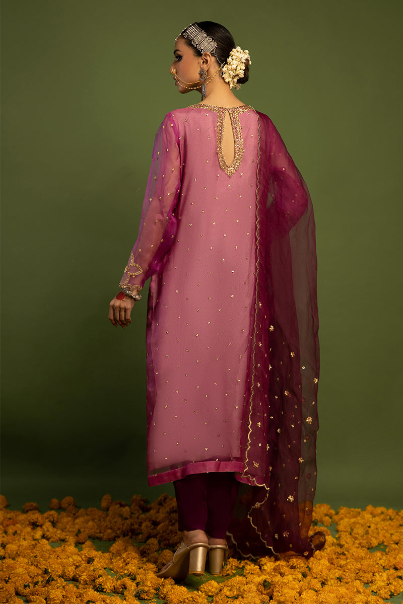 Wardha Saleem | Luxury Pret Traditional Wear | SARAAB - PLUM HEAVY (2 PC)