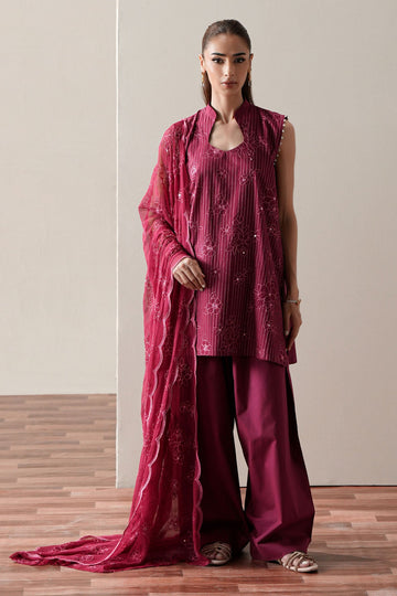 Cross Stitch | Mahiri Embroidered Collection 26 |RUBY GLOW