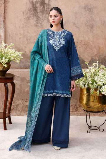 Cross Stitch | Eid Lawn 26 | PRUSSIAN WAVES