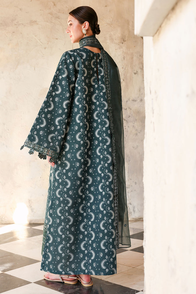 Cross Stitch | Eid Lawn Edit 26 |  TEAL SPRUCE