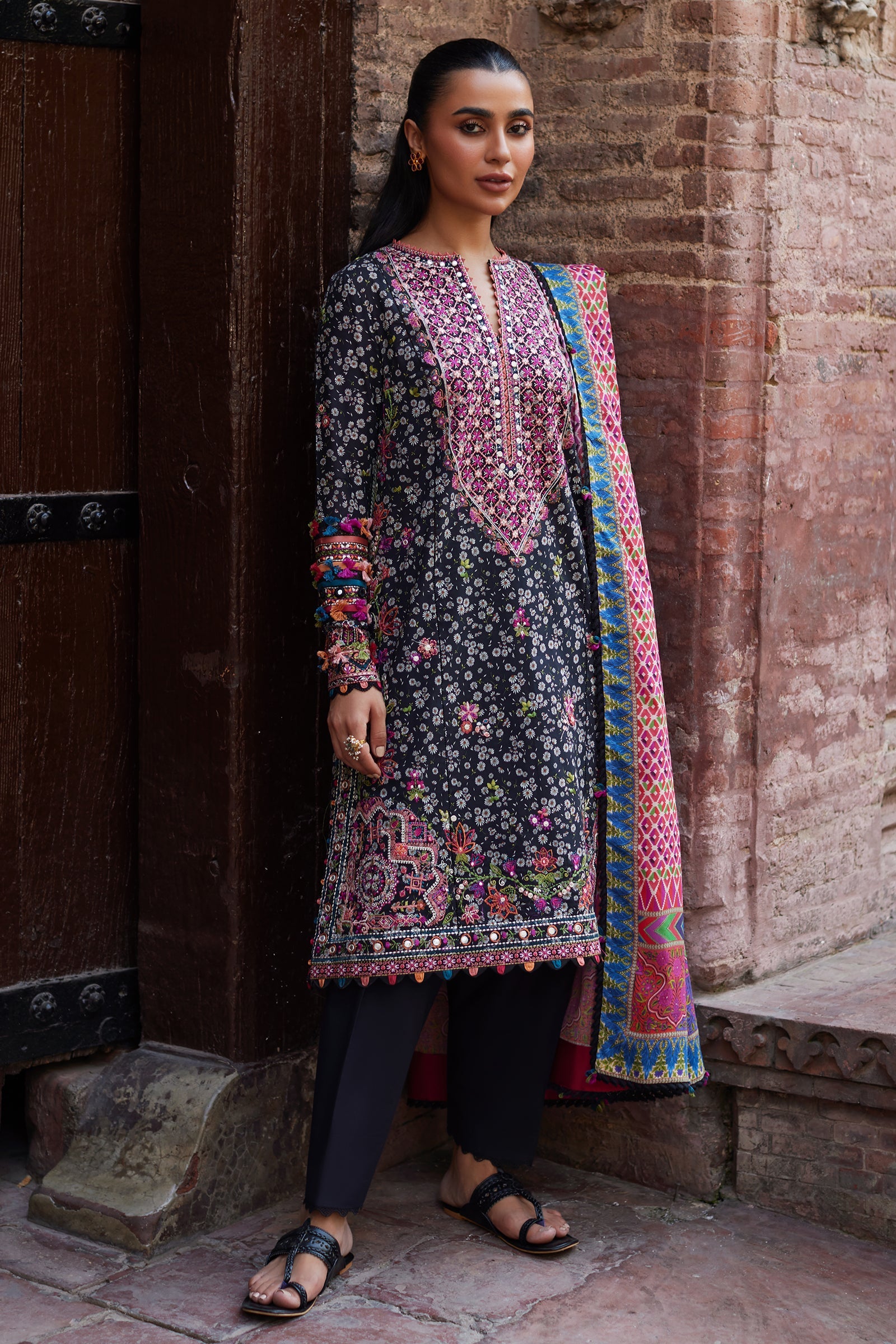 Zaha | Festive Lawn 24 | NIHAN (ZF24-10) - Khanumjan  Pakistani Clothes and Designer Dresses in UK, USA 