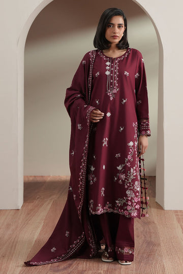 Cross Stitch | Mahiri Embroidered Collection 26 |CRIMSON